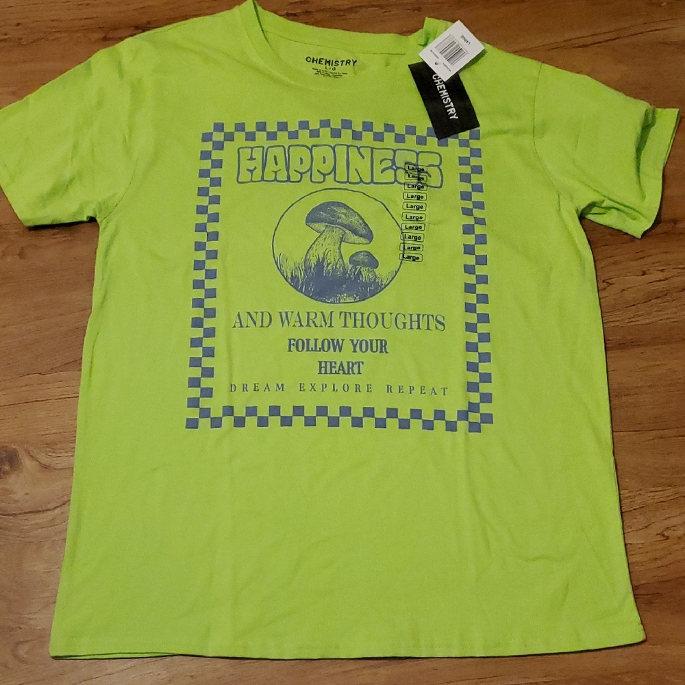 Chemistry Size L Mushrooms Shirt NWT